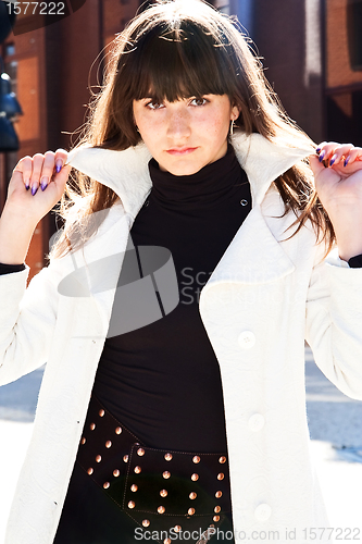 Image of Stylish brunette girl