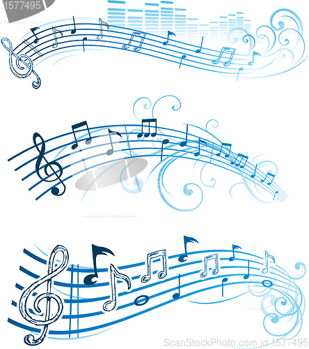 Image of Music notes on staves