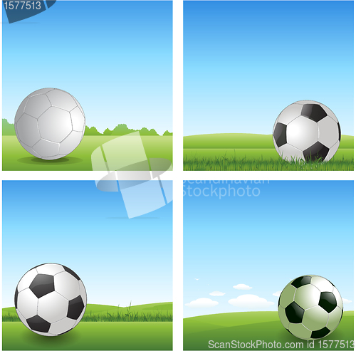 Image of soccer background with soccer ball