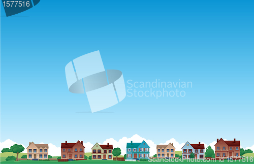 Image of Suburb city background