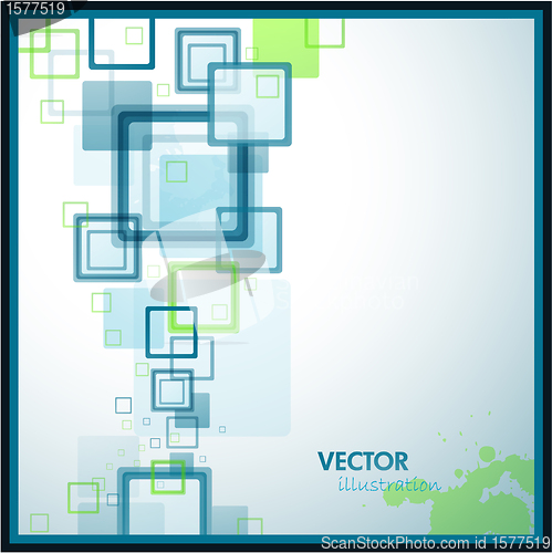 Image of Colorful Squares Abstract Vector Background