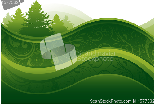 Image of Green environment floral background