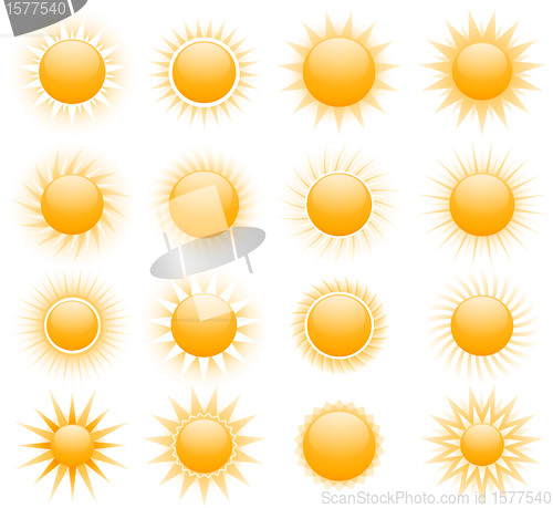 Image of Vector sun icons