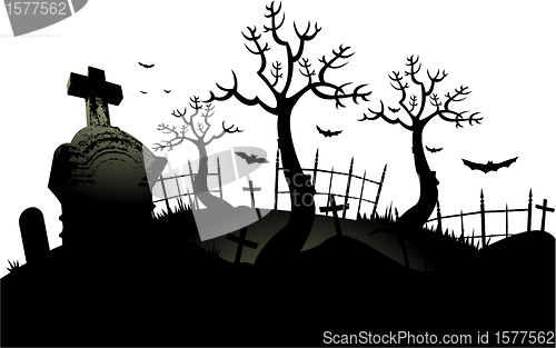 Image of Cemetery background illustration