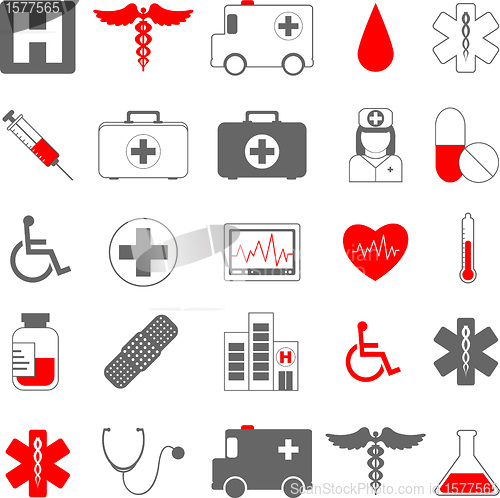 Image of Healthcare and medical vector icons