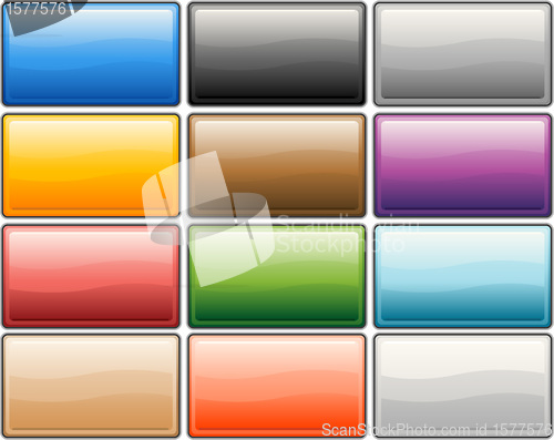 Image of Glossy media internet buttons