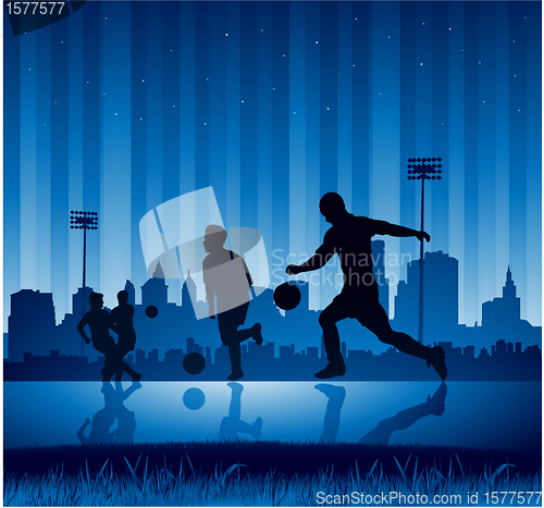 Image of Urban soccer background design