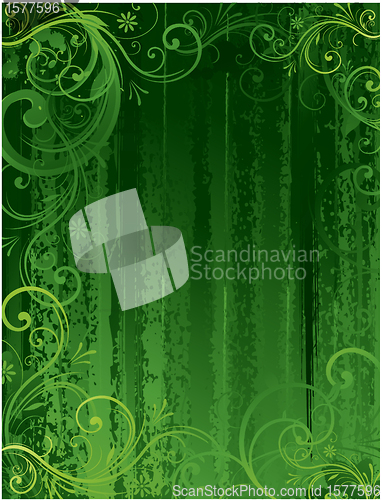 Image of seamless floral background green