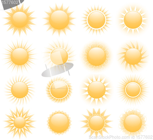 Image of Vector sun icons