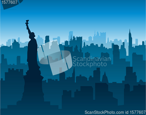Image of New york cityscape background