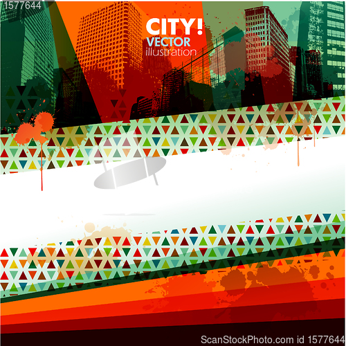 Image of Abstract city design banner