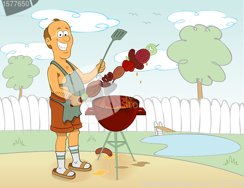 Image of Cook barbecue man