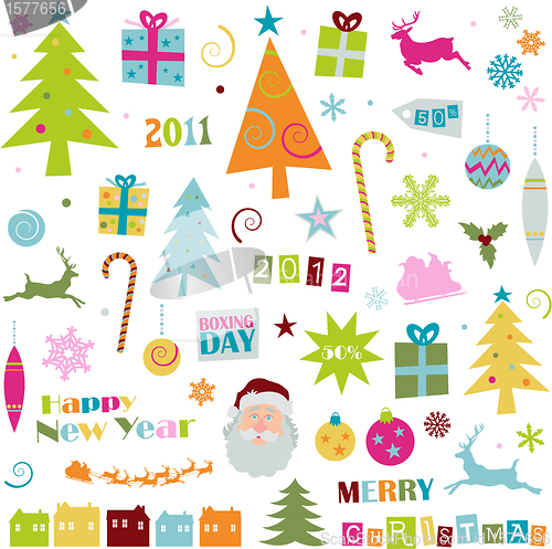 Image of Retro Christmas elements