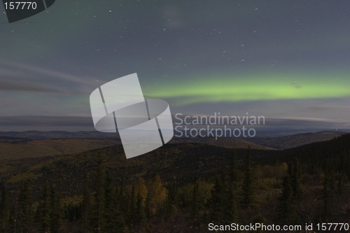 Image of Night landscape with northern light