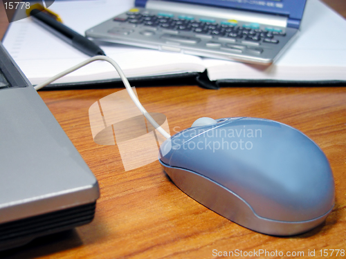 Image of Office desk close up
