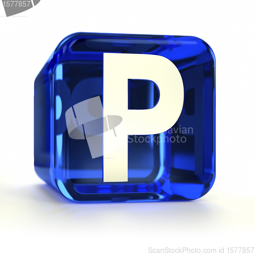 Image of Blue Parking Sign Icon