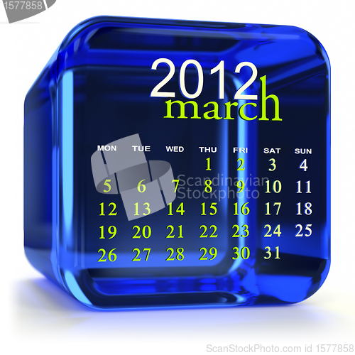 Image of Blue March Calendar