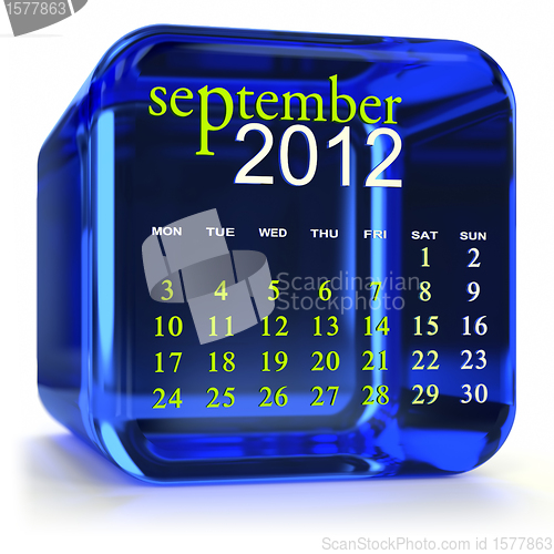 Image of Blue September Calendar