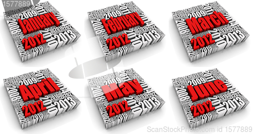 Image of Red Calendar 2012