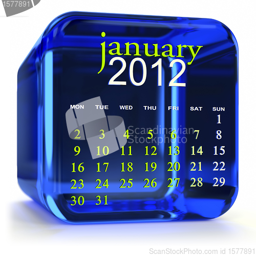 Image of Blue January Calendar