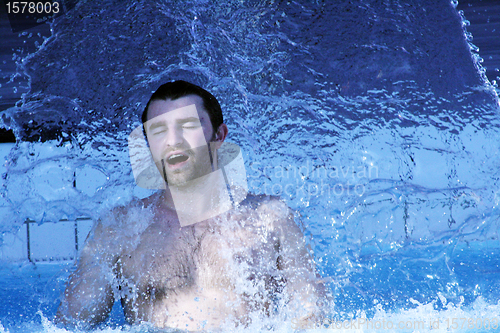 Image of man in the jacuzzi