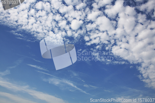 Image of Blue sky with clouds