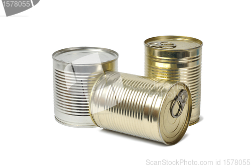 Image of Cans on White