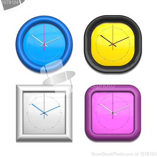 Image of four different clocks