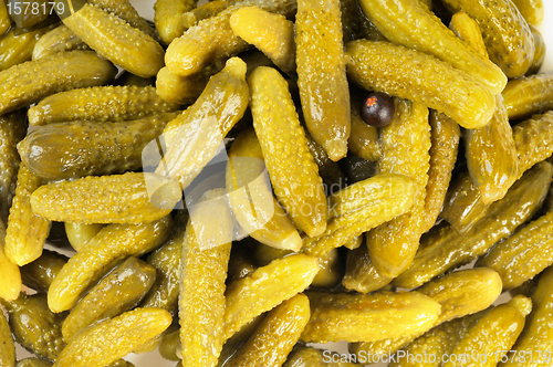 Image of Lot of pickles. Cucumbers.