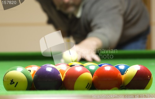 Image of shooting pool