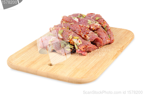 Image of Raw meat,  with spices