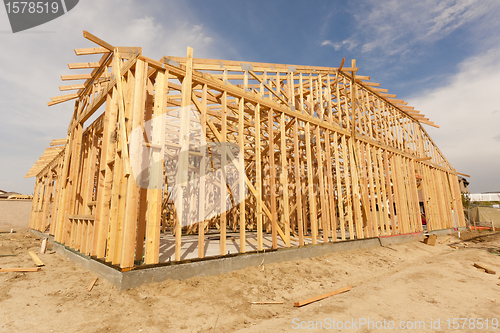 Image of New Construction Home Framing Abstract