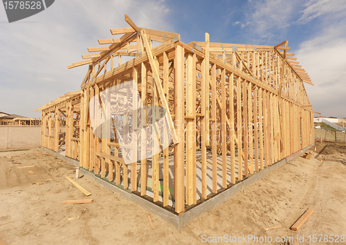 Image of New Construction Home Framing Abstract