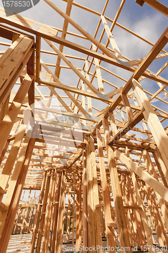 Image of New Construction Home Framing Abstract