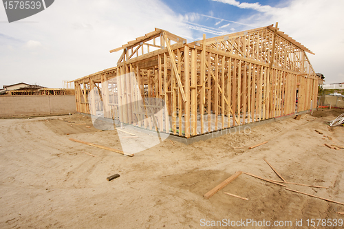 Image of New Construction Home Framing Abstract