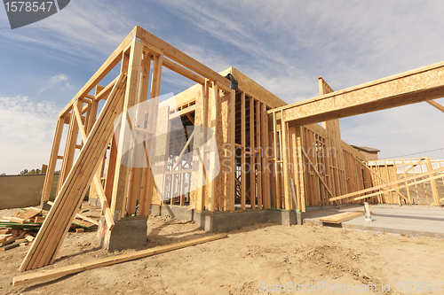 Image of New Construction Home Framing Abstract