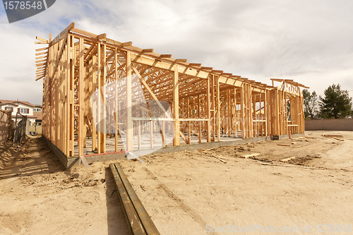 Image of New Construction Home Framing Abstract