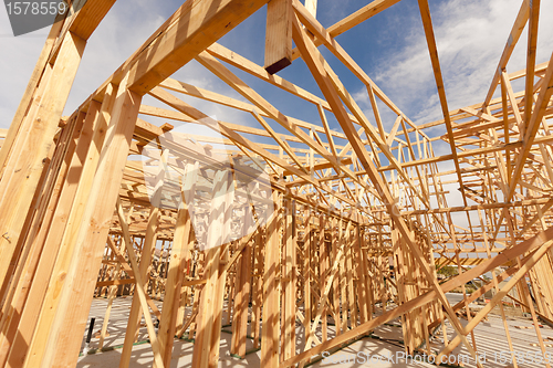 Image of New Construction Home Framing Abstract