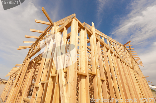 Image of New Construction Home Framing Abstract