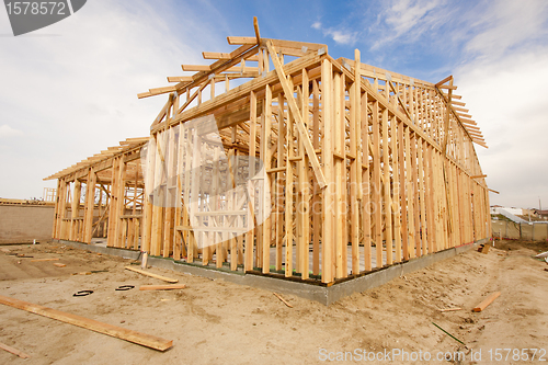 Image of New Construction Home Framing Abstract