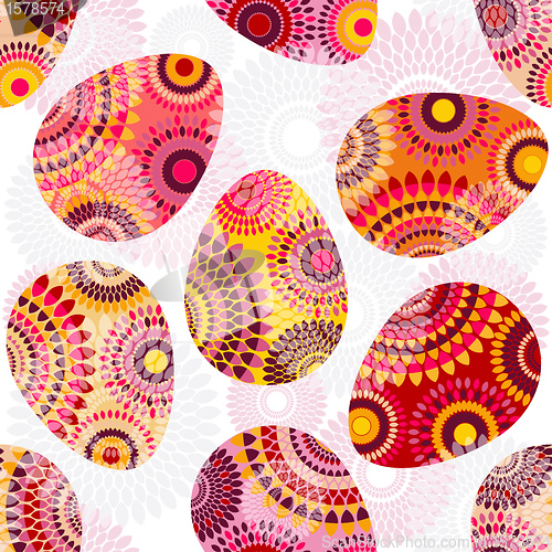 Image of Seamless easter ornament with eggs
