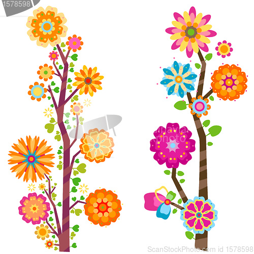 Image of floral trees