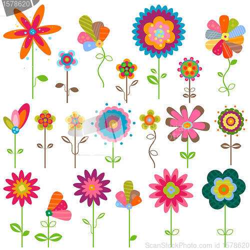 Image of retro flowers