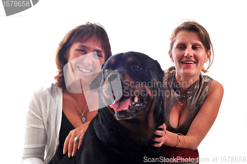 Image of women and dog