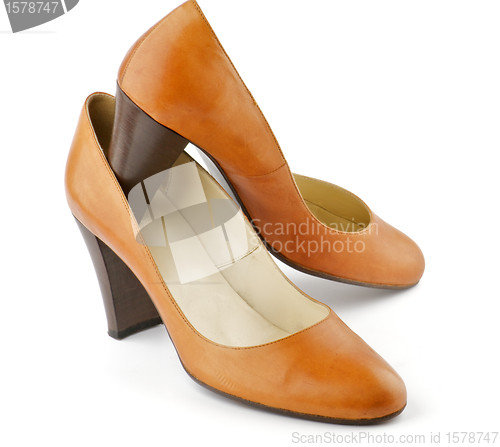 Image of Ginger red color female shoes