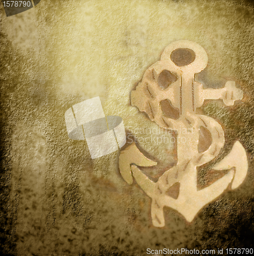 Image of old parchment with an anchor 