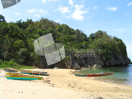 Image of boats on shore