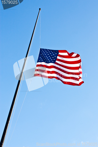 Image of Half staff American flag