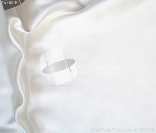 Image of Smooth elegant white silk as background 