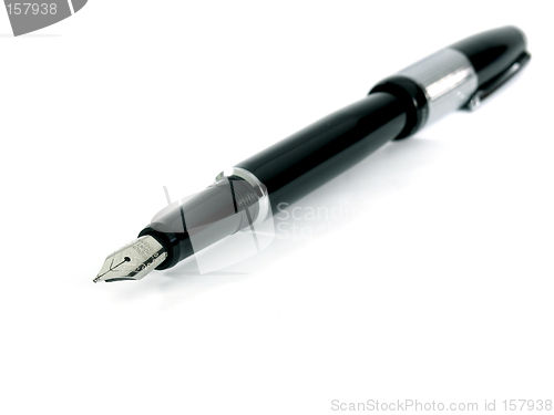 Image of black pen on white background